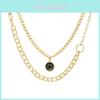 Trendsetting Gold Layered Necklace For Women Creative Smiley Face Chain Design