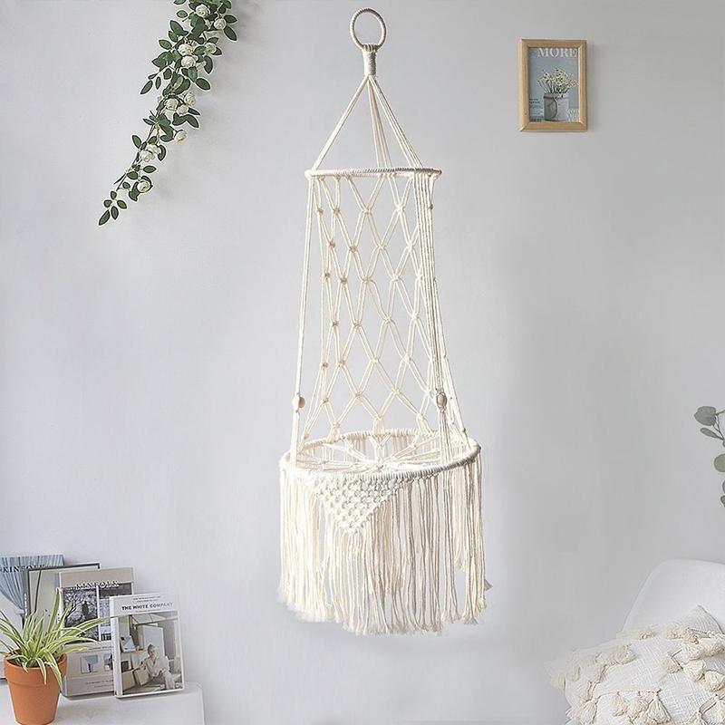 Hanging Cat Bed Pet Cat Hammock Cotton Rope Aerial Cats Bed House Tassel Woven Climbing Frame Seat Nest Pet Basket Tapestry New