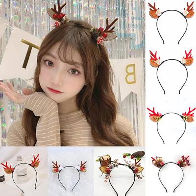 Doplňky do vlasů na večírek Čelenka z jeleního rohu Čelenka do ucha pro losí kočku Vánoční rekvizity