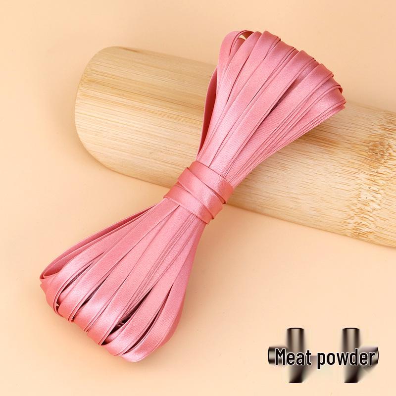 Hengmeihe Satin Cheongsam Paspelband - 0,6 cm Bügelfreie Saumeinfassung für Bekleidungszubehör