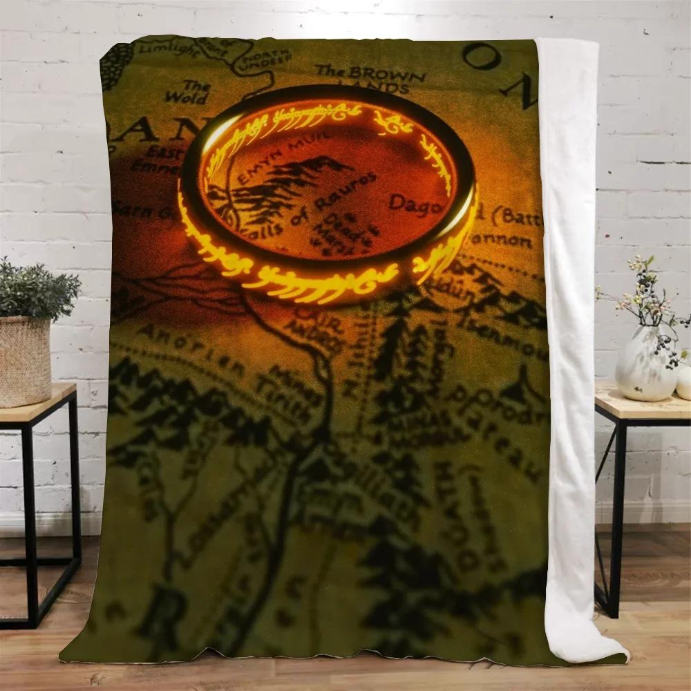 The Lord of the Rings Fleece Throw Blanket for Sofa Decoration Bed Blankets King Size Home Interior Knitted Plaid Luxury Bedding