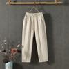 Women's Cotton & Linen Slimming Loose Straight-Leg Pants - Versatile Spring/Autumn Nine-Tenth Length