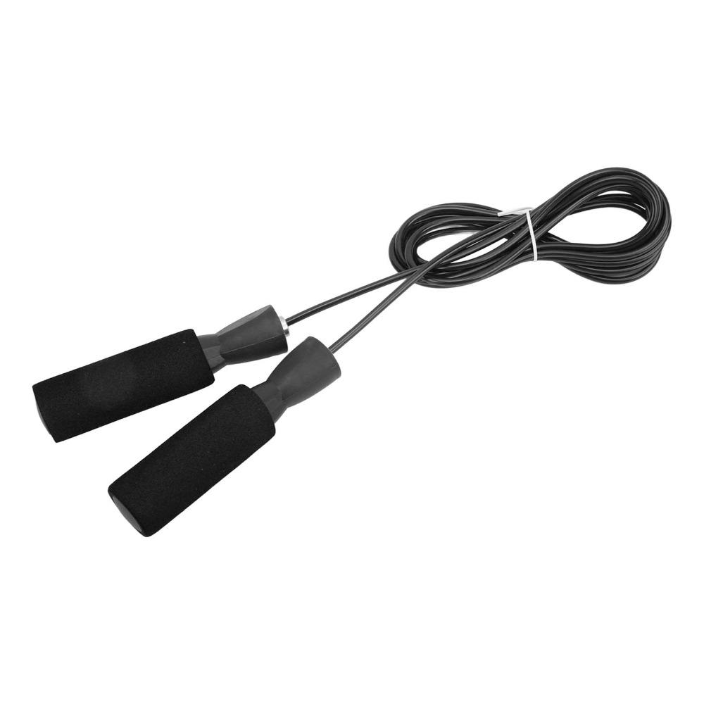 Bequeme Schaumstoffgriffe Speed-Springseil Stahlseil PVC Seil für Übungen Fitness Workout