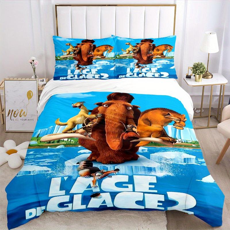 3pcs Ice Age 2 Adventure Bedding Set Includes Quilt Cover and Pillowcases, Suitable for All Seasons Q050