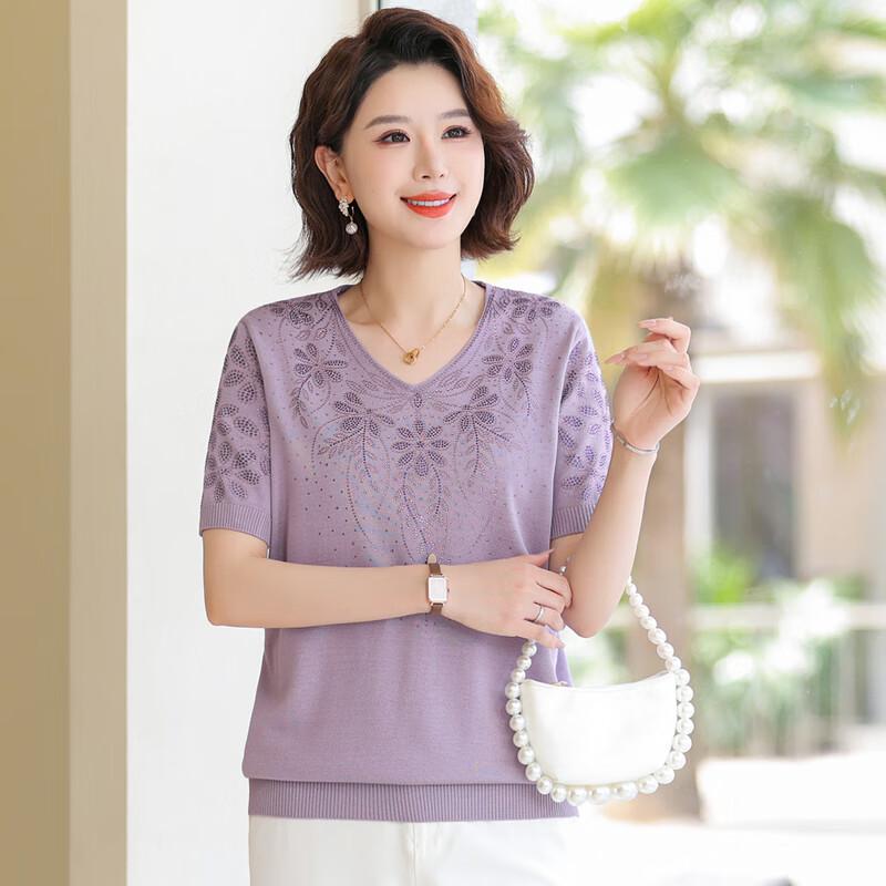 Plus Size Women's Summer V-neck T-shirt