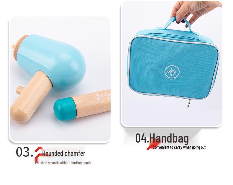 Korean Kids' Wooden Makeup & Hairdressing Pretend Play Set