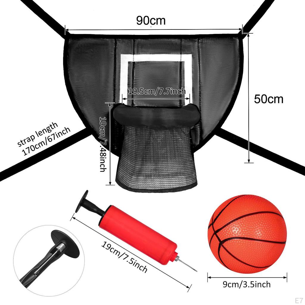 Basketball Hoop for Trampoline Rack Easy Installation with Pump and Ball Lightweight