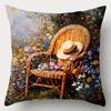 Charming Garden Scene PillowcasesLiving room sofa cushion cover, soft and comfortable, bedroom room decoration