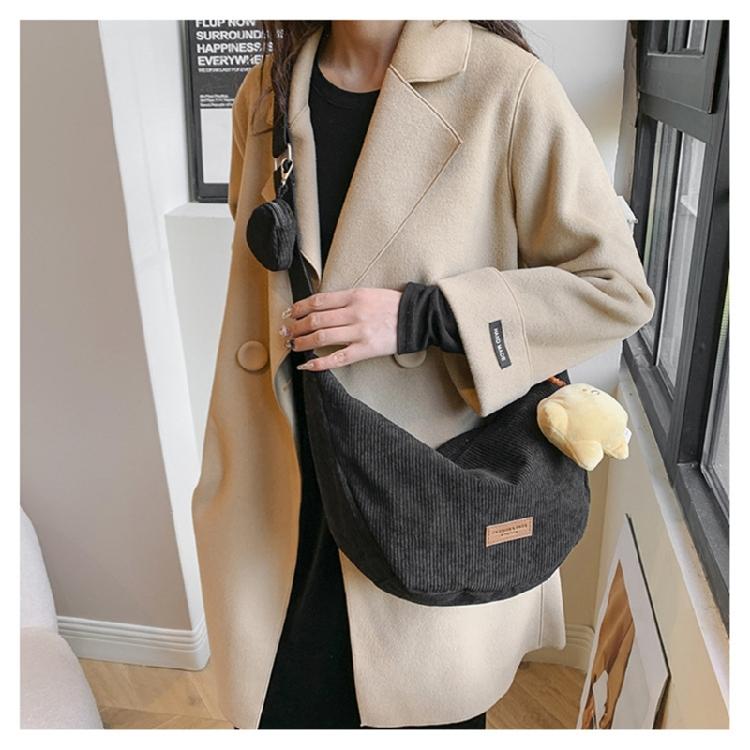 Stylish Corduroy Crossbody Bag Soft and Comfortable Shoulder Bags for Women