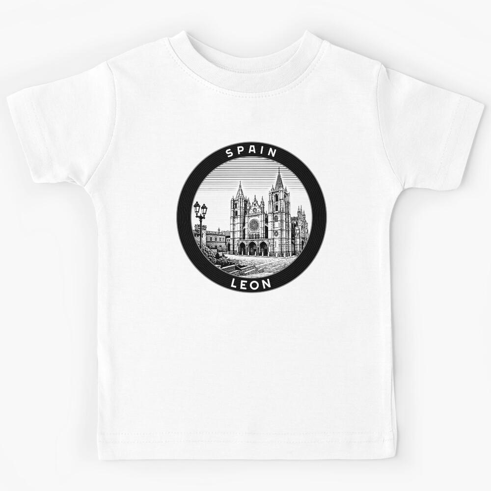 Leon Spain Linocut Style  Kids T-Shirt 170