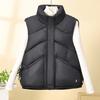 New Women's Lightweight Sleeveless Jacket Hooded Solid Color Thickened Warm Sports Casual Loose Cotton Jacket