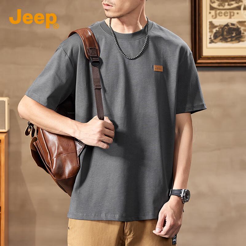 Jeep Men s 260G Heavyweight Cotton Short Sleeve T-Shirt 3XL