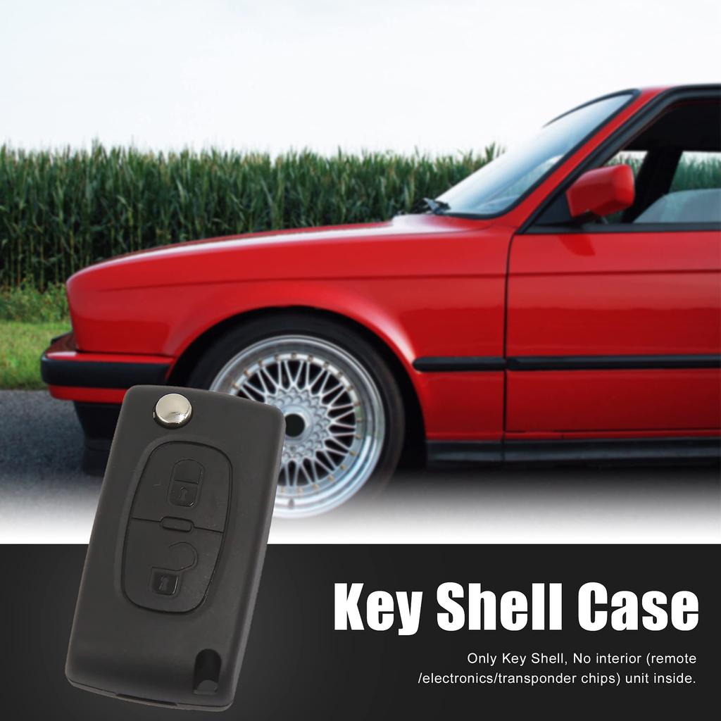 uxcell Fernbedienungsgehäuse, 2-Tasten-Schlüsselgehäuse, Fernbedienungs-Klappschlüssel, Smart-kompatibel