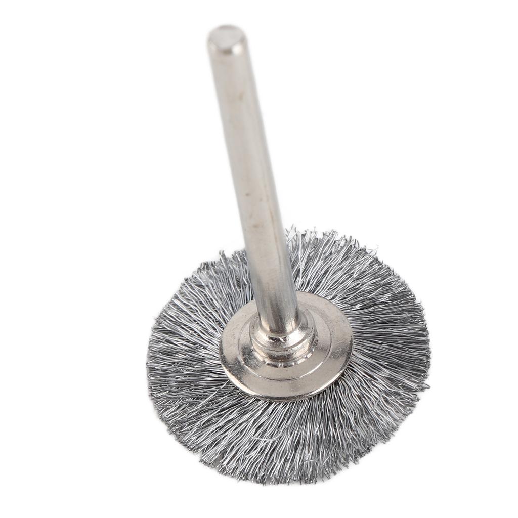 10Pcs 22mm Mini Stainless Steel Wire Brush Polishing Wheel for Grinder Rotary Tool