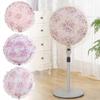 Housse de ventilateur électrique en dentelle et fleurs Anti-pollution Anti-poussière Pour ventilateur sur pied/de bureau Manchon Anti-pincement de main Rond