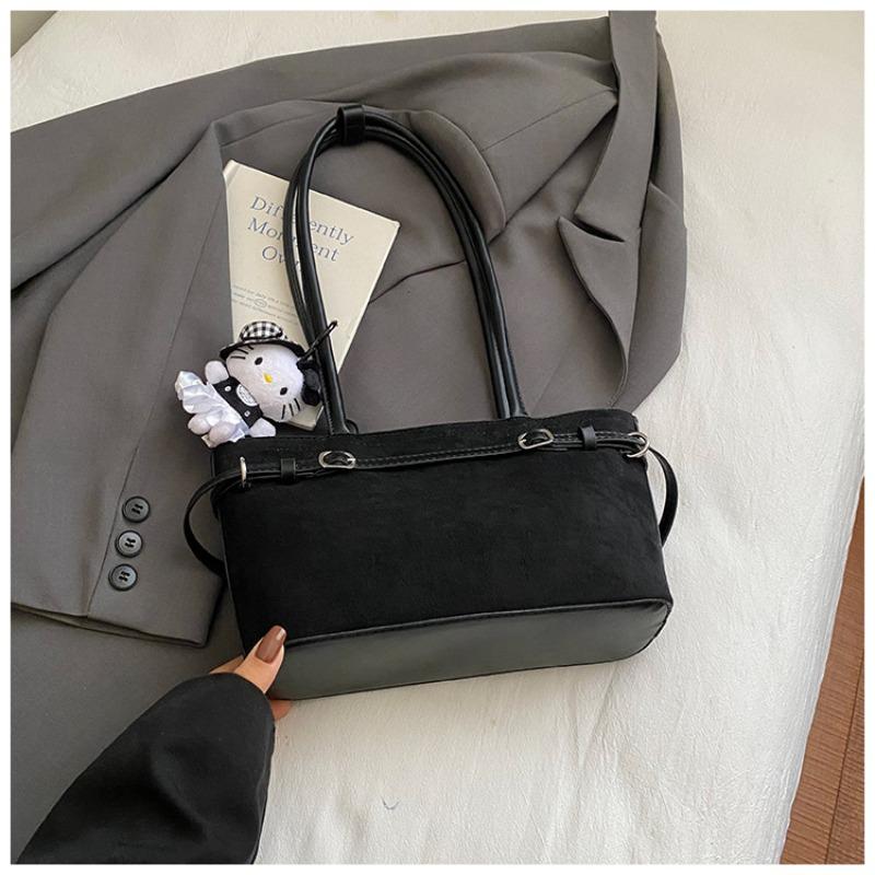 Autumn fashion retro suede underarm bag women's new fashionable high-value shoulder bag commuter handbag