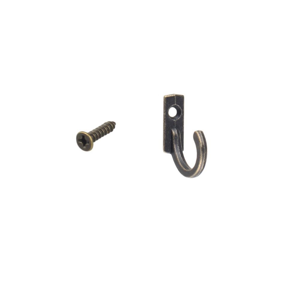 50 Pcs Zinc Zinc Zinc Alloy Vintage Hooks Curved Buckle Clasp Hook Antique Hook Hanger Clothes