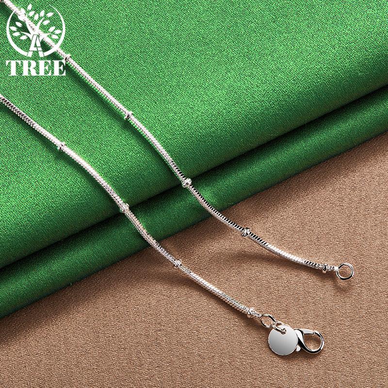 Trendy 925 Sterling Silver Snake Chain Necklace For Men Women Fashion Simple Jewelry Anniversary Party Gifts Accessories