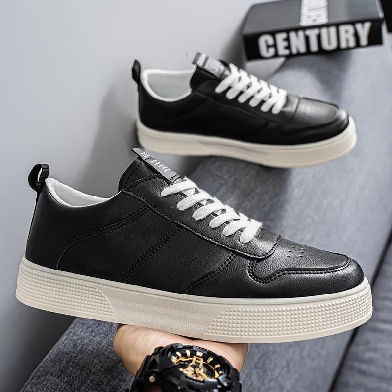 Men's shoes 2025 autumn new breathable casual leather shoes Korean version trendy versatile shoes men's sports trendy shoes