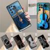 Musikalische Geige Gitarre Silikon Handyhülle Für Samsung Galaxy note 10 pro S26 S25 S24 S23 S22 S21 Plus S25Ultra Capa Cover