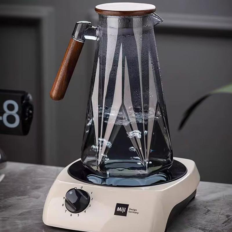 1800ml Cold Water Pot Household Large Capacity High Temperature Resistant Glass Cold Kettle Thickened Cold Water Pot Water Cup