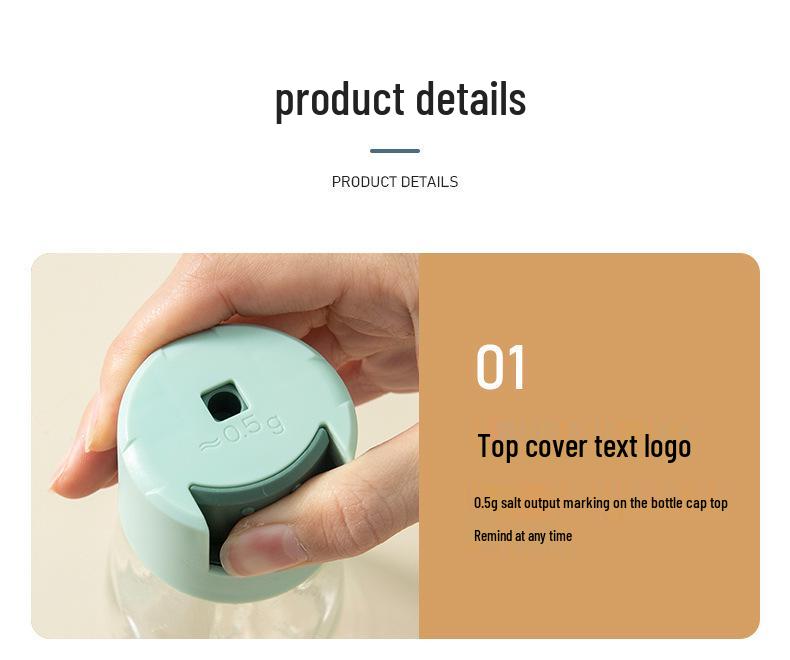 Press-Type Salt Control Seasoning Bottles - Set of 5