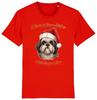 Mens Womens SHIH TZU Christmas T-Shirt Santa Dog Woof Wishes Dogs Gift Stocking