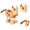 Flexible Cow Toy Bendable Wooden Animal Fun Learning for Preschool Portable Farm Animals Zoo