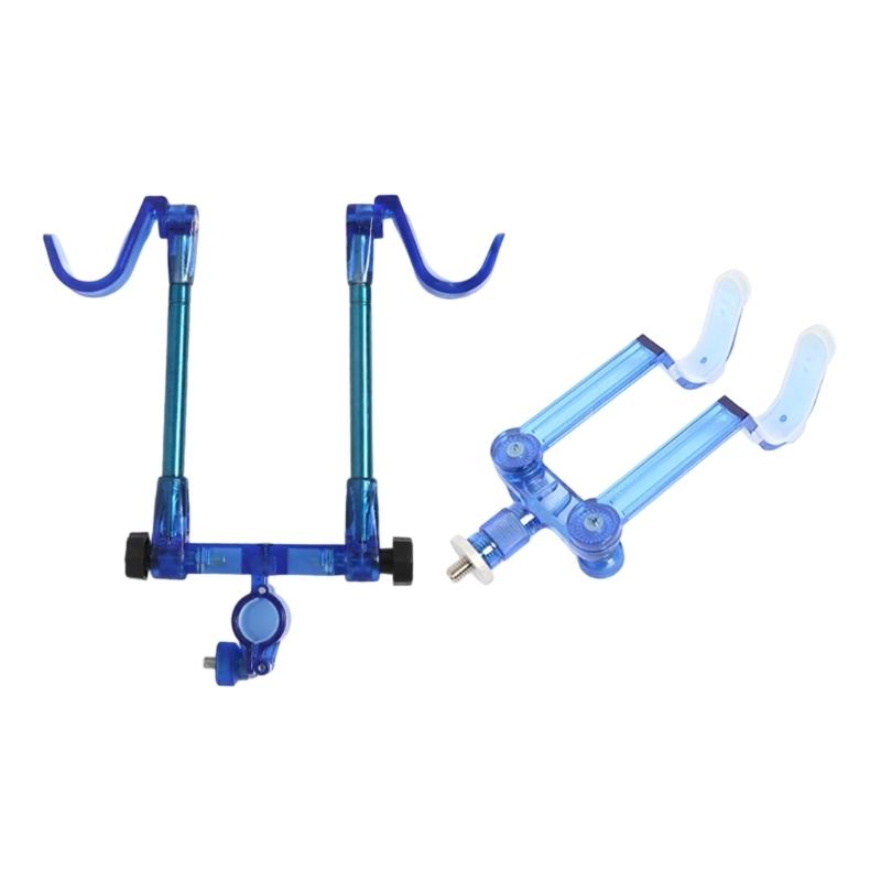 Double Rod Fishing Poles Holder Light Weight Fishing Rod Holder for Outdoor Angling Quick Setups Rear Bracket Poles Stand