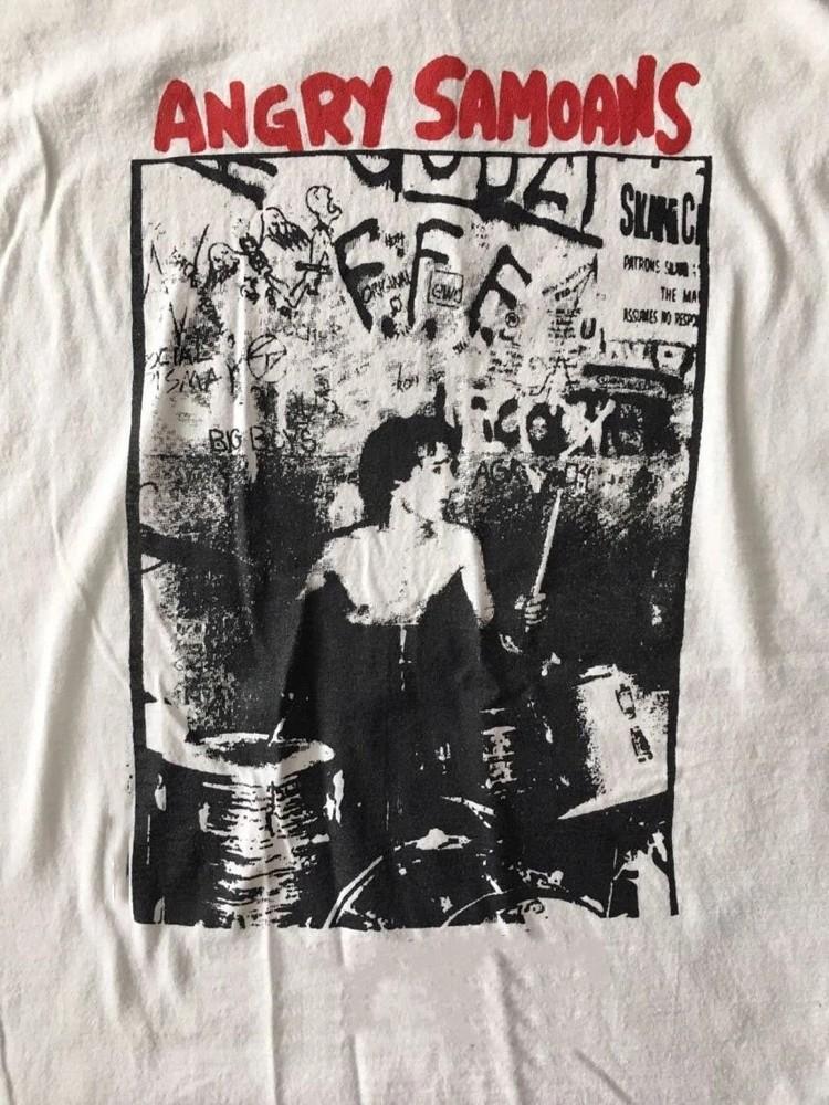 Vtg Angry Samoans Band Gift For Fans Cotton White S-5XL Unisex Shirt BL1782 Unisex T-Shirt L