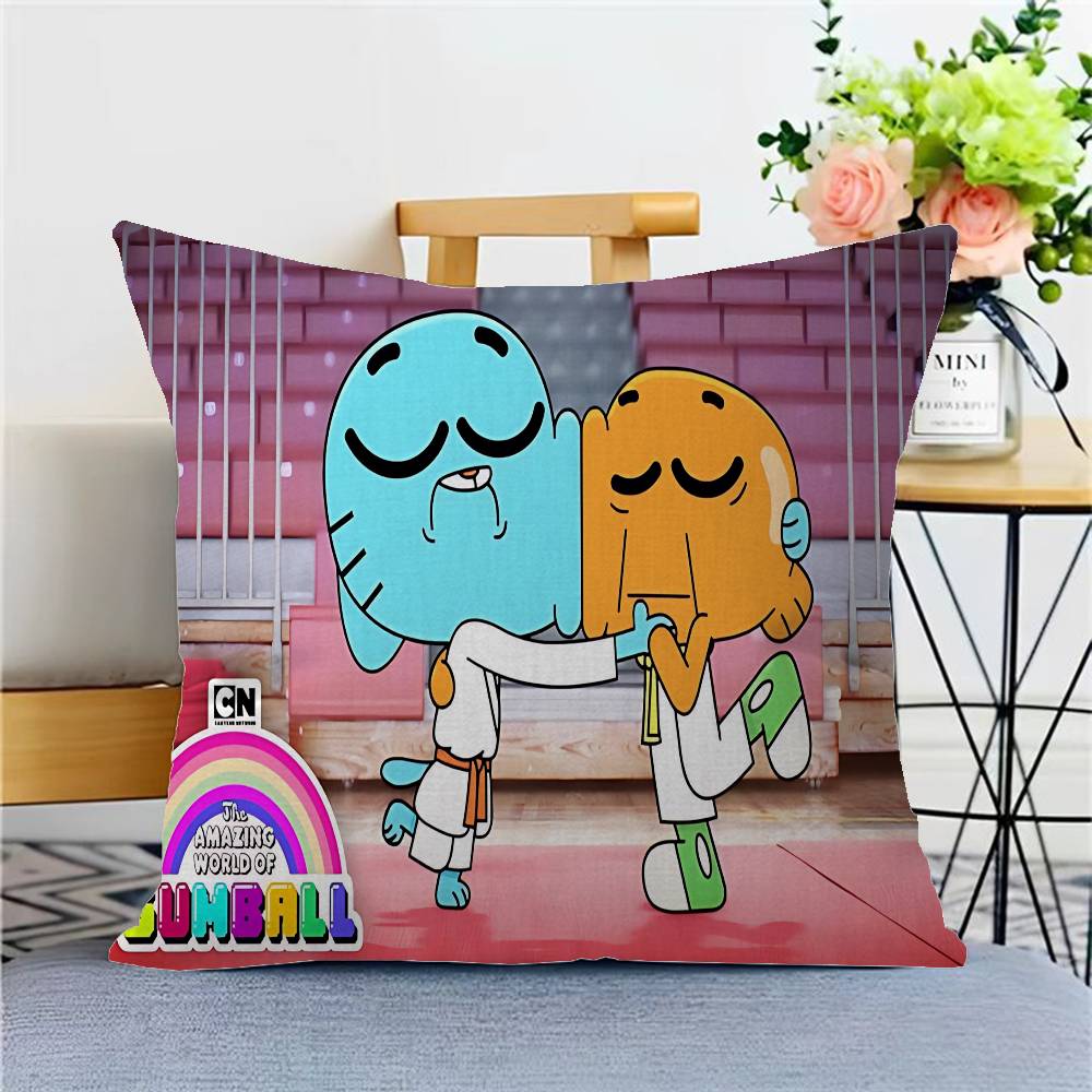 Amazing World of Gumball Personalized Pillow Dust Cover Bedroom Kids Party Decoration Pillowcase Birthday Children Gift