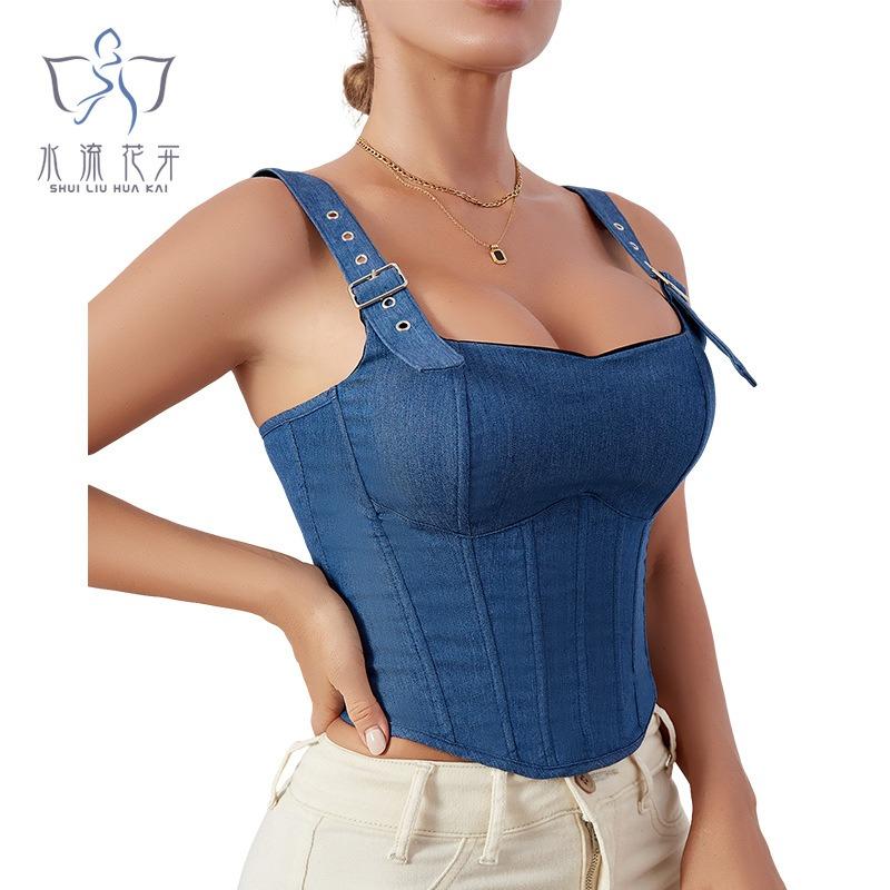 Nowy Kształtujący Body z Kontrolą Brzucha Regulowany Damski Modny Top-Gorset