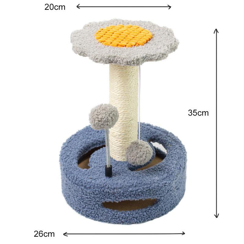 Small Cat Climbing Frame Creative Sunflower Sisal Scratching Post Toy for Kittens