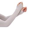 Rękawy na ramiona z lodowego jedwabiu z antypoślizgowymi rękawiczkami Cool Silk Anti-Sunburn Elastic Driving Arm Summer Ice Sleeve Muff Cover N6Y2
