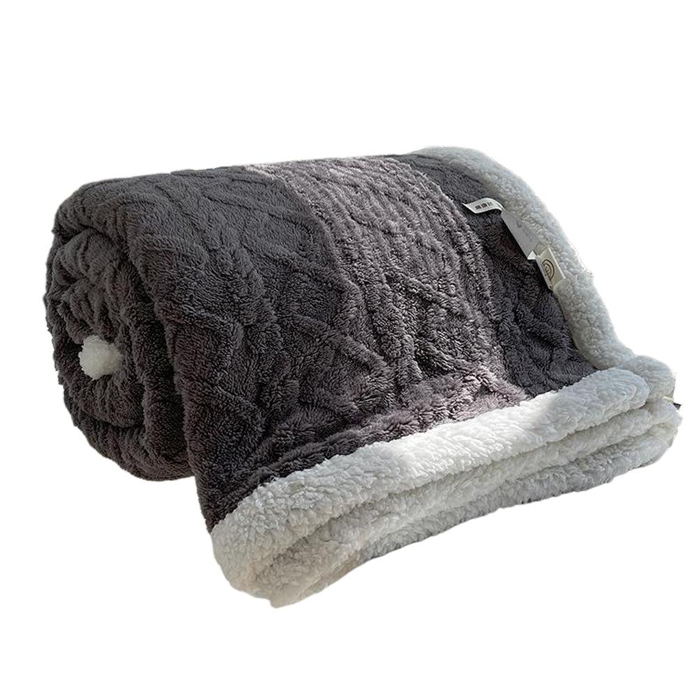 

Толстое зимнее теплое одеяло для кровати, искусственное овечье кашемировое утяжеленное одеяло, мягкое, удобное, теплое одеяло, теплое одеяло серый