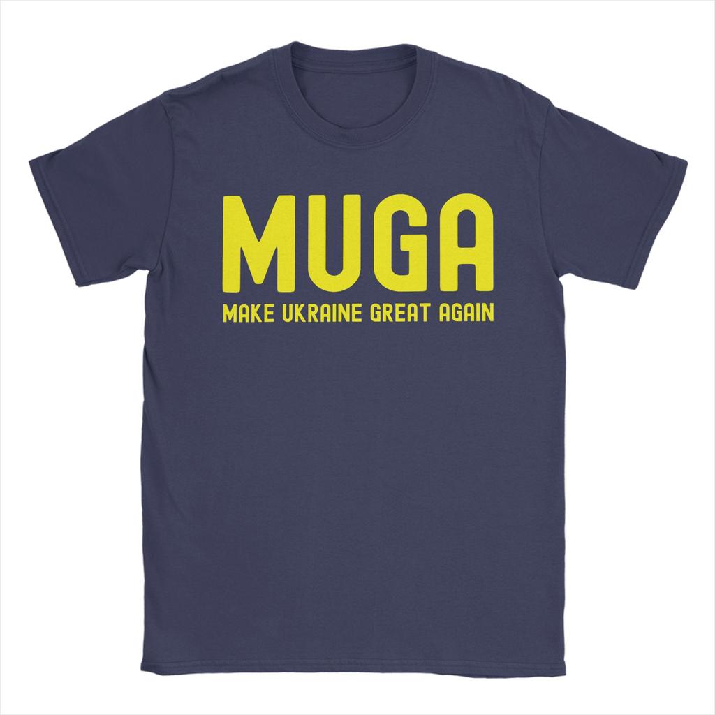 MUGA Make Ukraine Great Again TShirts Men Novelty 100 Cotton Tees Crew Neck Short Sleeve T Shirt Party Tops