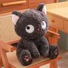 Adorable Cat Black Plush Doll With Pp Cotton Filling For Kids Decor Playroom
