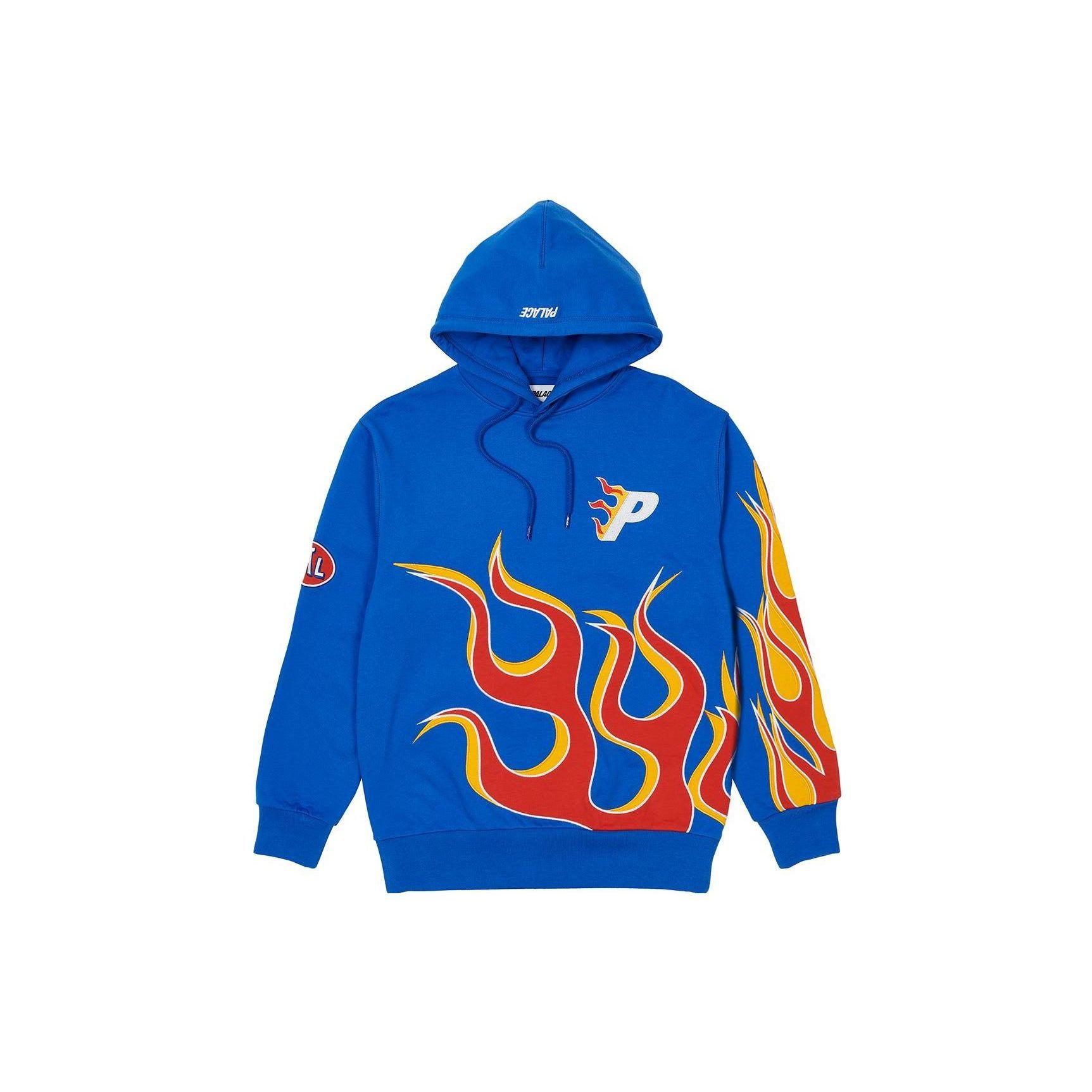 

Palace Flame Hood Blue Unisex Tops P22CS182 S
