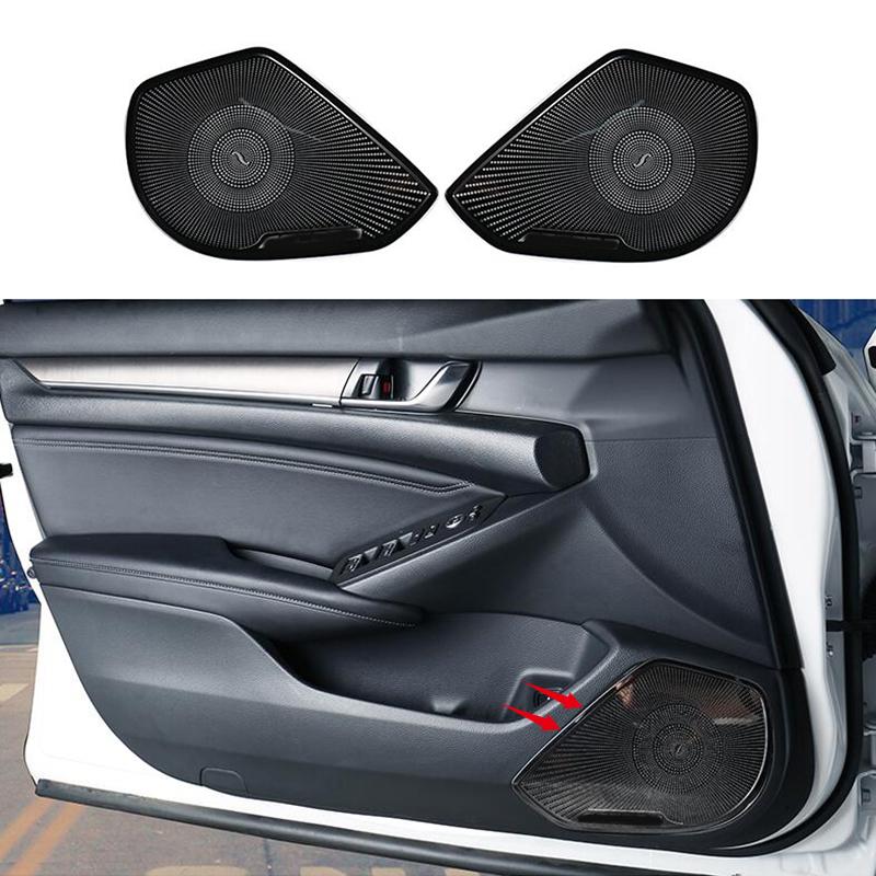 2pcs Stainless Steel Door Stereo Speaker Panel Cover Trim Fit for Honda Accord 2018