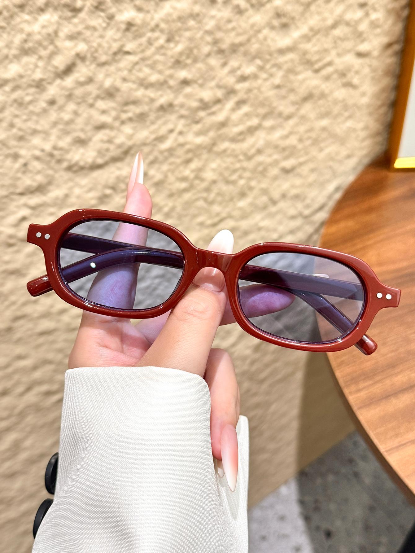 

1Pc Retro Stylish Square Frame Sunglasses, Simple and Casual Fashion Basics, Stylish Outfit, Street Photography, Driving