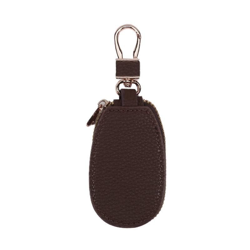 Leather Car Key Case Wallets Universal Car Key Chain Bag Car Remote Control Key Bag Unisex Pouch Zipper Car Key Case