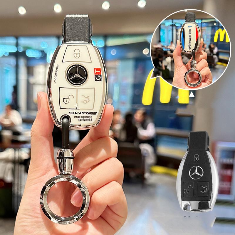 CRX1 New TPU Car Logo Smart Key Case Cover Shell Accessories For Mercedes Benz AMG A B C E GL S GLA GLK CLS Class W463 W204 W176 W205