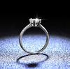 Women's Pure Silver D Color Moissanite Snowflake Ring, Over One Carat, Multiple Styles, Hot Selling Wedding Band