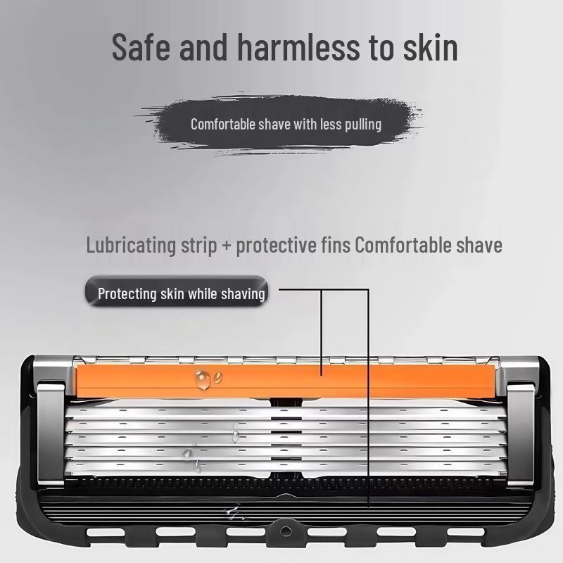 Cross-Border 5-Blade Men's Razor Head with German Technology