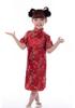 Spring & Autumn Dragon & Phoenix Brocade Girls' Red Cheongsam - Chinese New Year Formal Wear