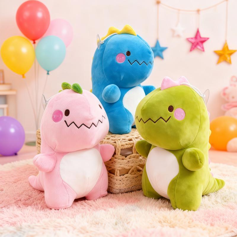 Cartoon soft plush toy new cross-border four-sided elastic dinosaur doll doll rag doll