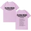 Singer Olivia Dean 2025 Tshrit Fashion Short Sleeve T Shrit Men Women Hip Hop Oversized Cotton Casual Comfort Tshrits Streetwear