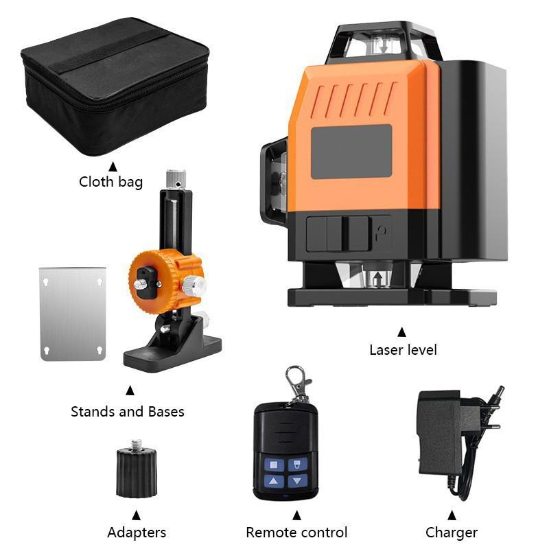 16-Line High-Precision Green Laser Level with Auto Line-Drawing for Outdoor Use and Strong Light