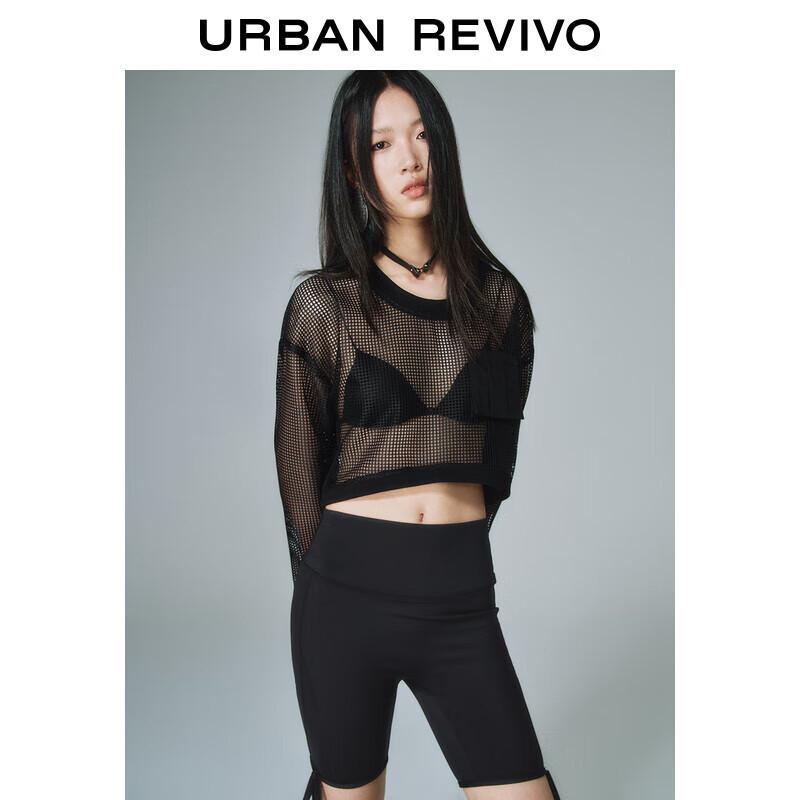 UR Women s 2025 Spring Textured Mesh Blouse XS