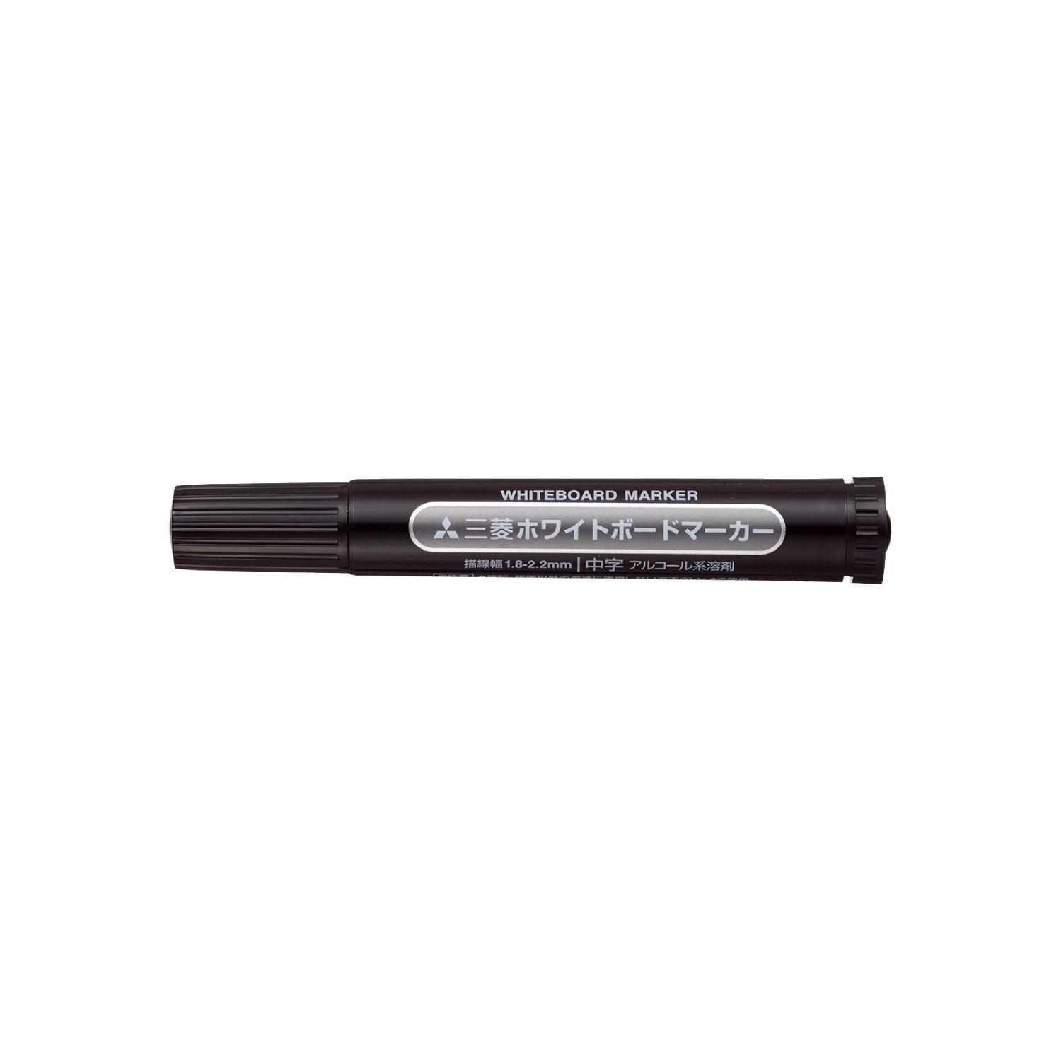 Mitsubishi Pencil Whiteboard Medium Round 10 Marker, Point, Tip, Black, Pens, PWB4M.24